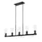 Z-Lite Titus 5 Light Linear Chandelier, 5in. W x 12in. H, Matte Black 826-5L-MB - alternate 5